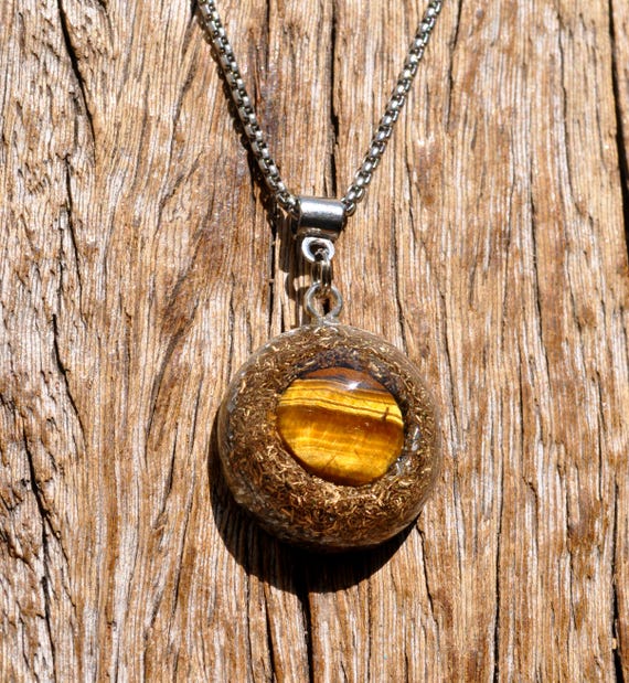TIGER"S EYE Pendant Orgonite® Orgone Necklace - EMF Harmonizer Jewelry