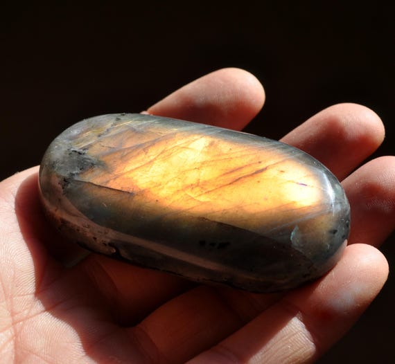 SUNSET LABRADORITE - Large Stone Flash on Both Sides  85g - 3Oz