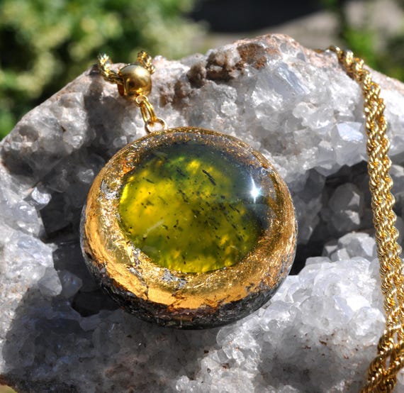 AA NEPHRITE JADE Orgonite® Necklace, - Gemmy Jade Pendant - Unisex