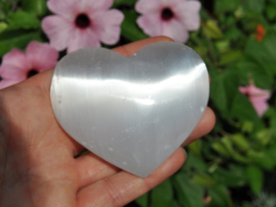 Large Selenite Heart – 7 cm (2.75 Inches) Crystal Decor