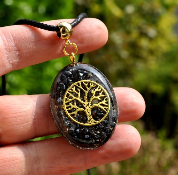 HEMATITE Orgone Tree of Life Orgonite® Pendant Necklace, Unisex