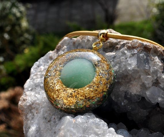 GREEN AVENTURINE Orgonite® Pendant , Orgone Necklace - FREE Shipping !