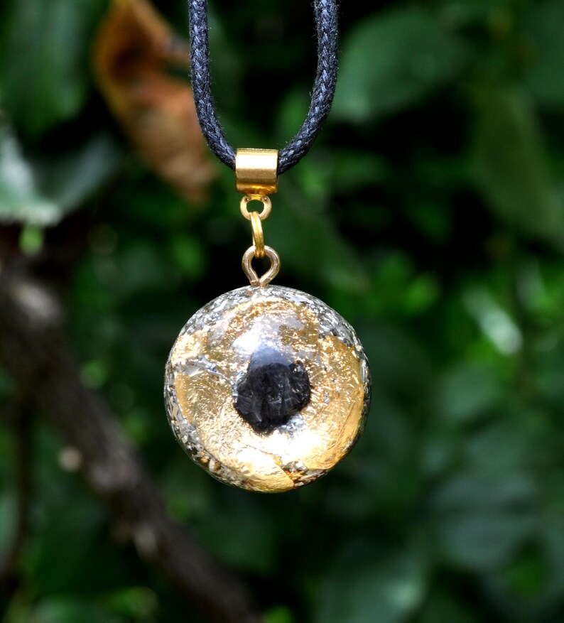 Äkta Orgonite® med Elite Shungite EMF-hänge ENERGY Harmonizer-halsband - Unisex bild 5