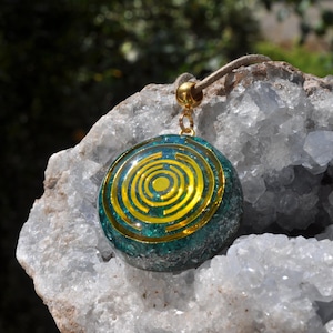 Blue Lakhovsky MWO Pendant Orgonite®  Pendant Necklace  - EMF Harmonizer - Unisex  FREE Shipping !