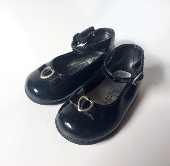 black patent baby girl shoes