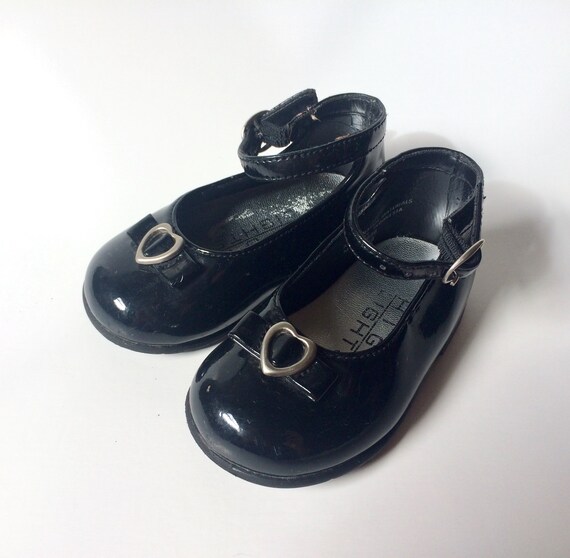 baby girl black shoes size 3