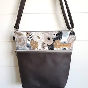 Crossbody Bag, Leather Crossbody, Leather Crossbody Bag, Cross body bag, Leather Bag, Purse, Shoulder Bag, Floral ,Womens, Rifle Paper Co.