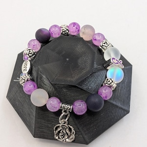 Cystic Fibrosis Awareness Beaded Elastic Stretch Bracelet (donation made for every bracelet purchased!)