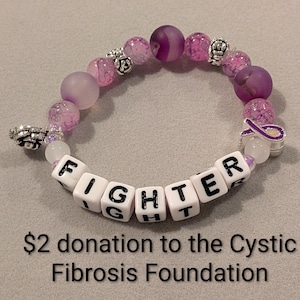 Cystic Fibrosis Fighter Bracelet (donation to the CFF with every purchase!)