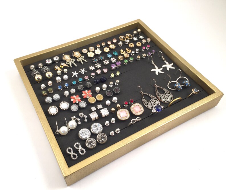 Jewelry Tray gold Black Etsy