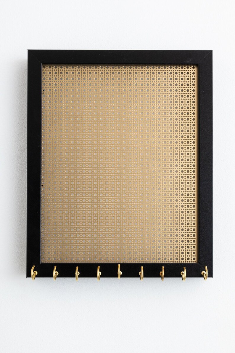 Medium Hanging Jewelry Organizer black Gold Etsy