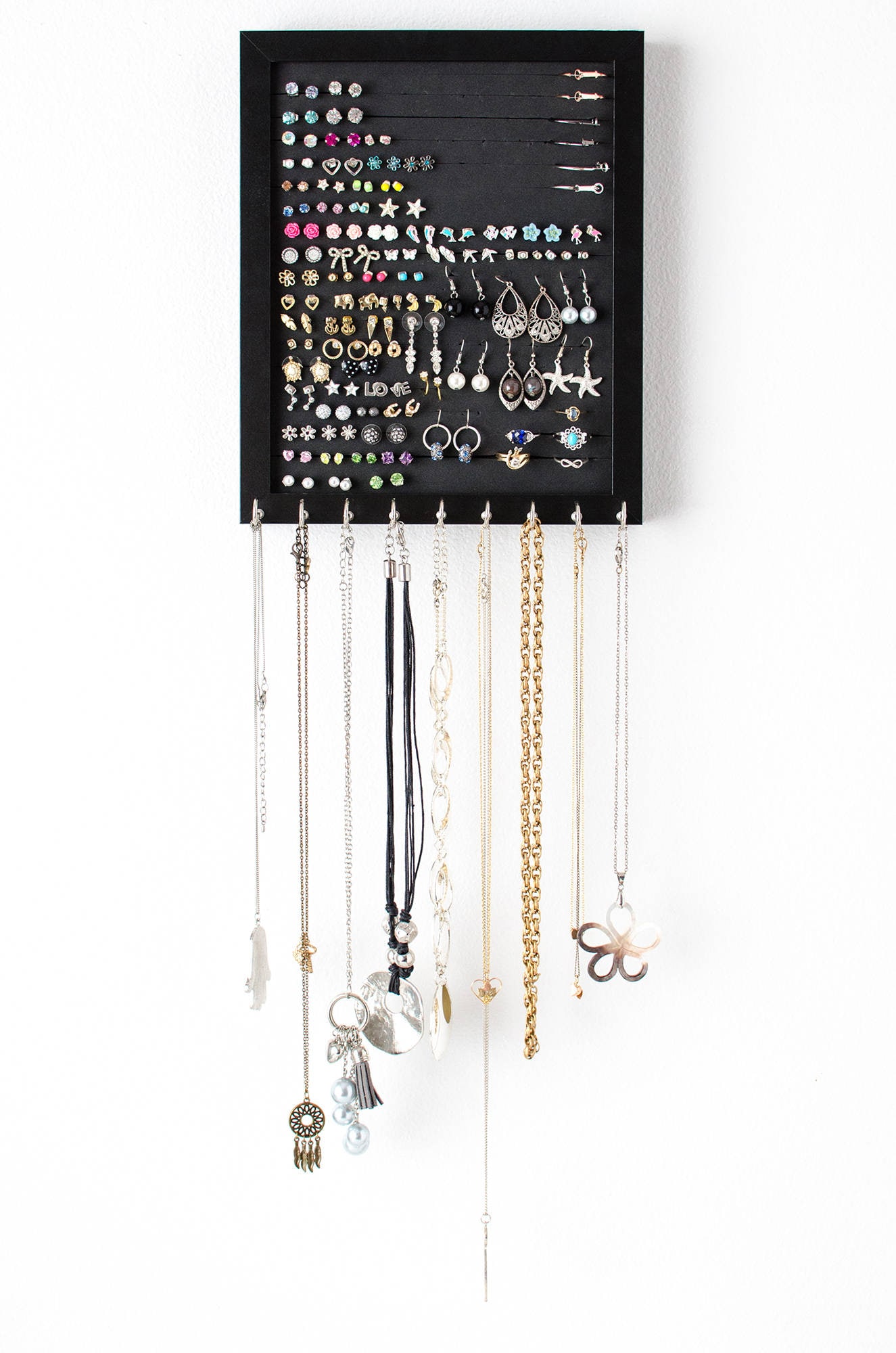 Medium Hanging Jewelry Organizer black Foam Etsy