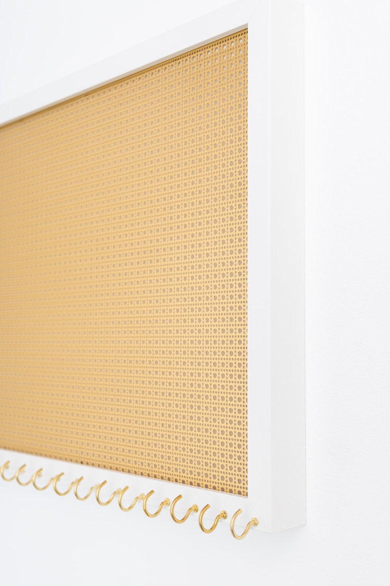 Hanging Jewelry Organizer 13x17 Frame Gold Metal Screen Etsy