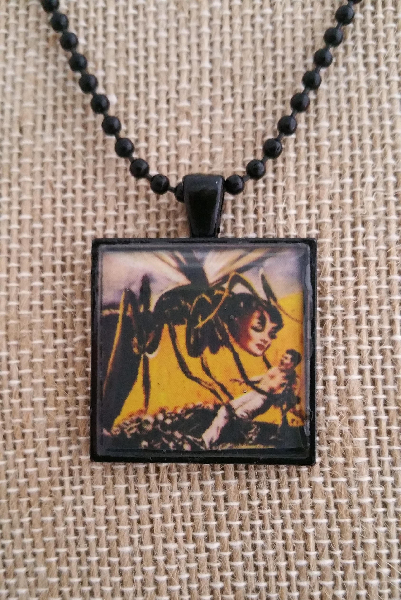Retro Horror Movie Pendant Necklace Etsy