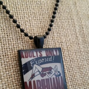 Marihuana Adults Only Exposed Cult Movie Pendant Necklace - Etsy