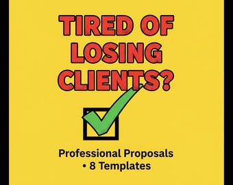 Business Proposal Generator | 8 Templates | Client Proposal Tool | Freelance Bid | Small Business Digital Download