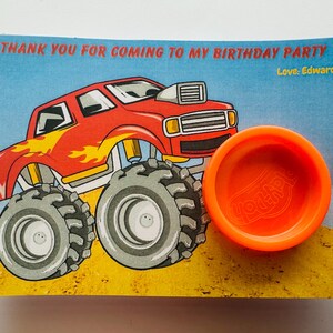 Monster truck Birthday favors