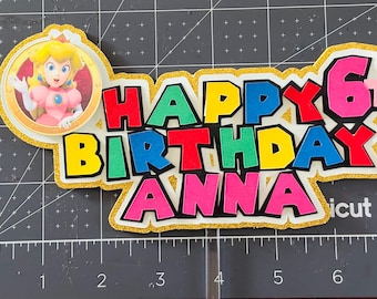 princess, super, cake topper, personalized cake topper, princess birthday