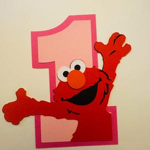 Sesame Street centerpiece cutout, Elmo birthday, Elmo, birthday, Sesame Street 1st birthday