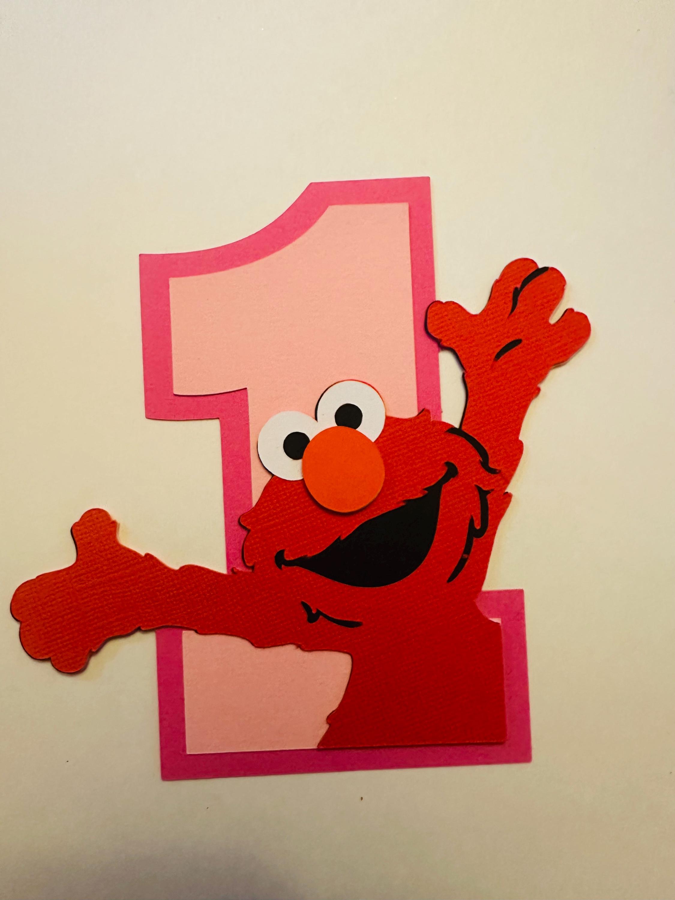 Sesame Street centerpiece cutout, Elmo birthday, Elmo, birthday, Sesame Street 1st birthday