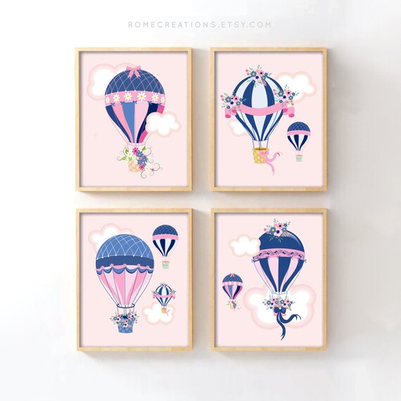 hot air balloon nursery prints