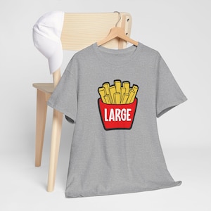 Large Fry T-Shirt | Matching Sibling Tees | Up to 5XL | Cute Fast Food Apparel for Kids & Adults