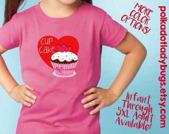 Valentine's Day Cupcake Shirt - Custom T-shirt - Infant through 5XL Available