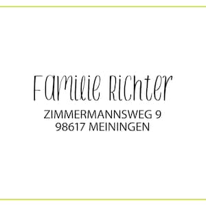 Stamp Address | Family Name #204