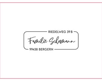 Stempel-Adresse | Adressstempel Anschrift #202 | Name | Umzug | Geburtstagsgeschenk | Absender | Geschenk | personalisiert individualisiert