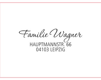 Stempel Adresse | Adressstempel Familie Name #44 Name | Umzug | Geburtstagsgeschenk | Absender | personalisiert | individualisiert Geschenk