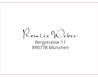 Adress-Stempel #175 | Adressstempel Familie Name | Umzug | Geburtstagsgeschenk | Absender | Geschenk | personalisiert | individualisiert