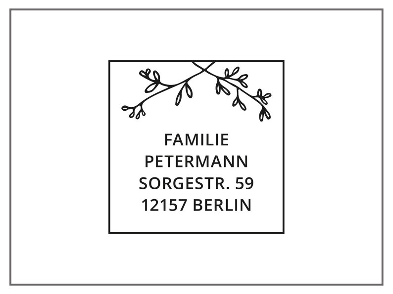 Stamp Address Family Name 207 personalized customized individualized personalized gift personalize gift image 1