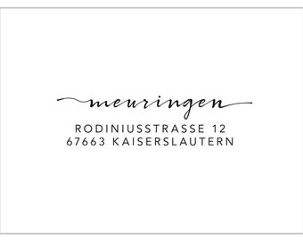 Stempel-Adresse | Adressstempel Familienname #217 Name | Umzug | Geburtstagsgeschenk | Absender Geschenk | personalisiert | individualisiert