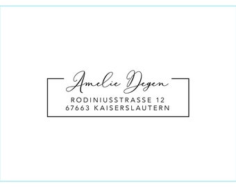 Stempel-Adresse | Adressstempel Familie Name #221 | Umzug | Geburtstagsgeschenk | Geschenk | personalisiert | individualisiert