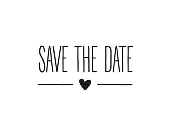 Save the Date Stempel zur Hochzeit mit Herz #158 | Hochzeitsstempel | Hochzeitseinladung | Hochzeitsdekoration | reservieren | Einladung