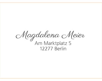 Stempel Adresse | Adressstempel Familie Name #49 | Umzug | Geburtstagsgeschenk | Absender | Geschenk | personalisiert | individualisiert