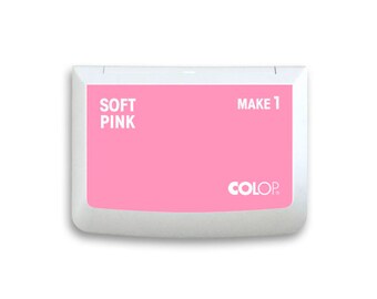 Stamp pads in 14 colors | pink, red, gray, green, blue, purple, white | 9x5cm