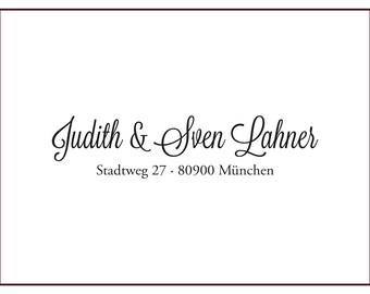 Stempel-Adresse | Adressstempel Familie #88  | Umzug | Geburtstagsgeschenk | Geschenk | personalisiert | individualisiert