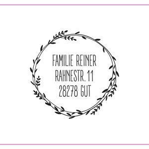 Stamp Address | Family Name #166 personalized customized individualized