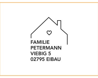 Stempel-Adresse | Adressstempel Haus #192 | Umzug | Geburtstagsgeschenk | Geschenk personalisiert | individualisiert | Weihnachtsgeschenk