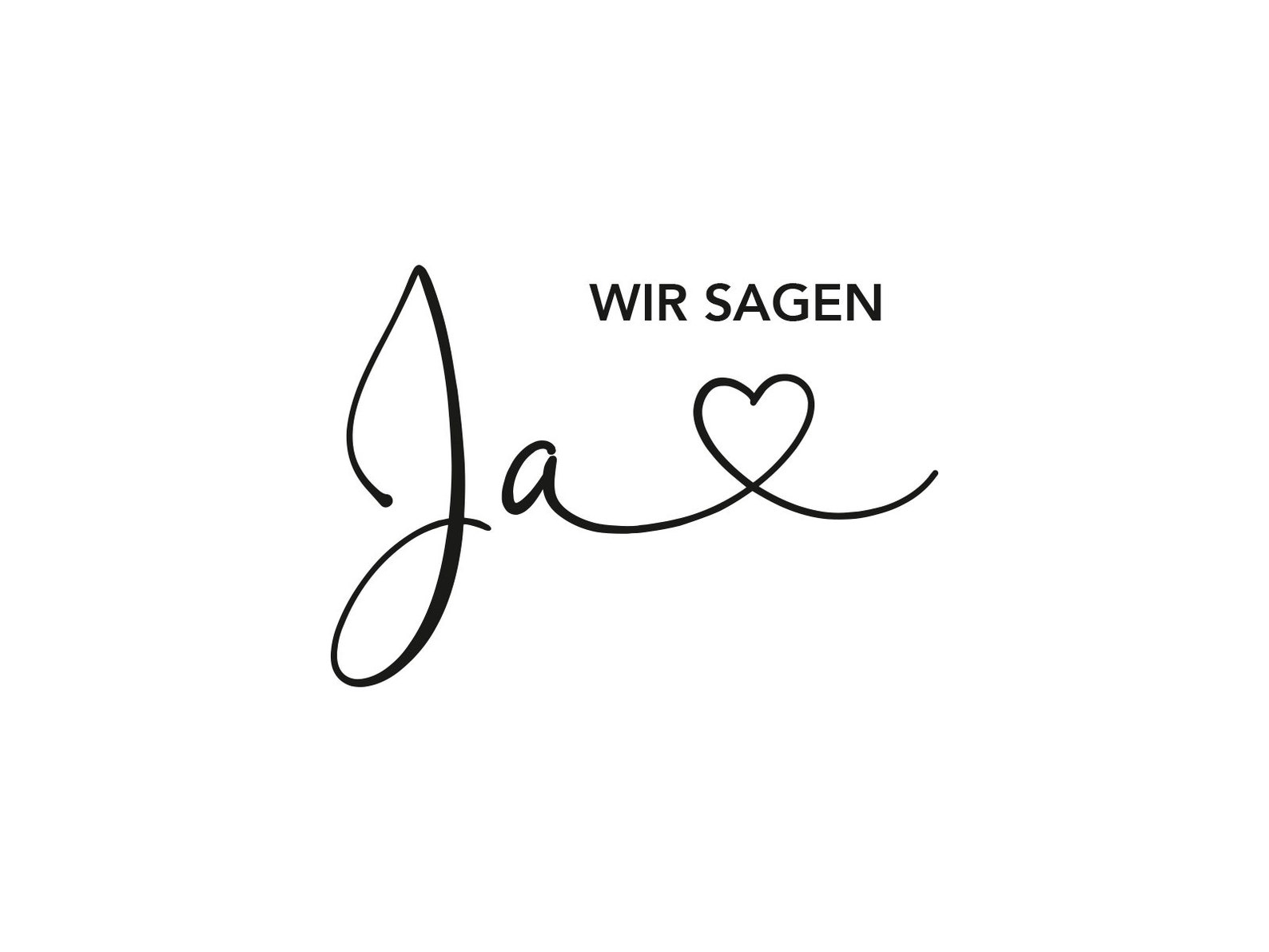 HochzeitStempel WIR SAGEN JA mit Herz 152 Stempel zur Etsy.de
