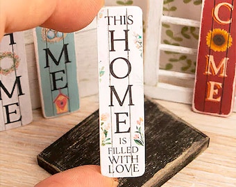 Miniature Home Wooden Sign - Handmade for adult collectors only.