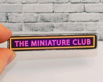 Personalized Miniature Neon Sign – 12th Scale Dollhouse Decor