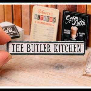 Personalized Dollhouse Miniature Street Sign - Handmade Wooden Road Sign
