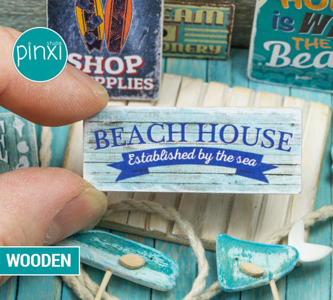 Miniature Beach House Sign - ADULT COLLECTORS - Handmade Miniature ...