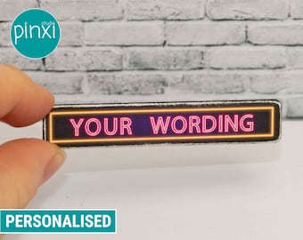 PERSONALISED Street / Road Neon Effect Sign - Handmade miniature for adult collectors only. Not a toy; not for play or children’s dollhouse.