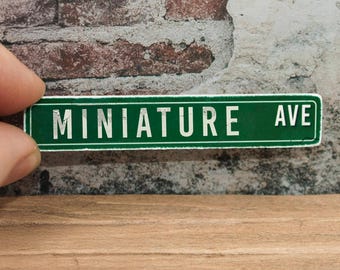 Personalized Miniature Dollhouse Street Sign - 12th Scale, Handmade