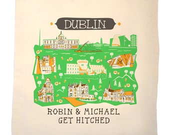 Dublin Ireland Tote Bag-Wedding Welcome Tote-Choice of Tote Material