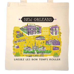 New Orleans LA Tote Bag-Wedding Welcome Tote-Choice of Tote Material