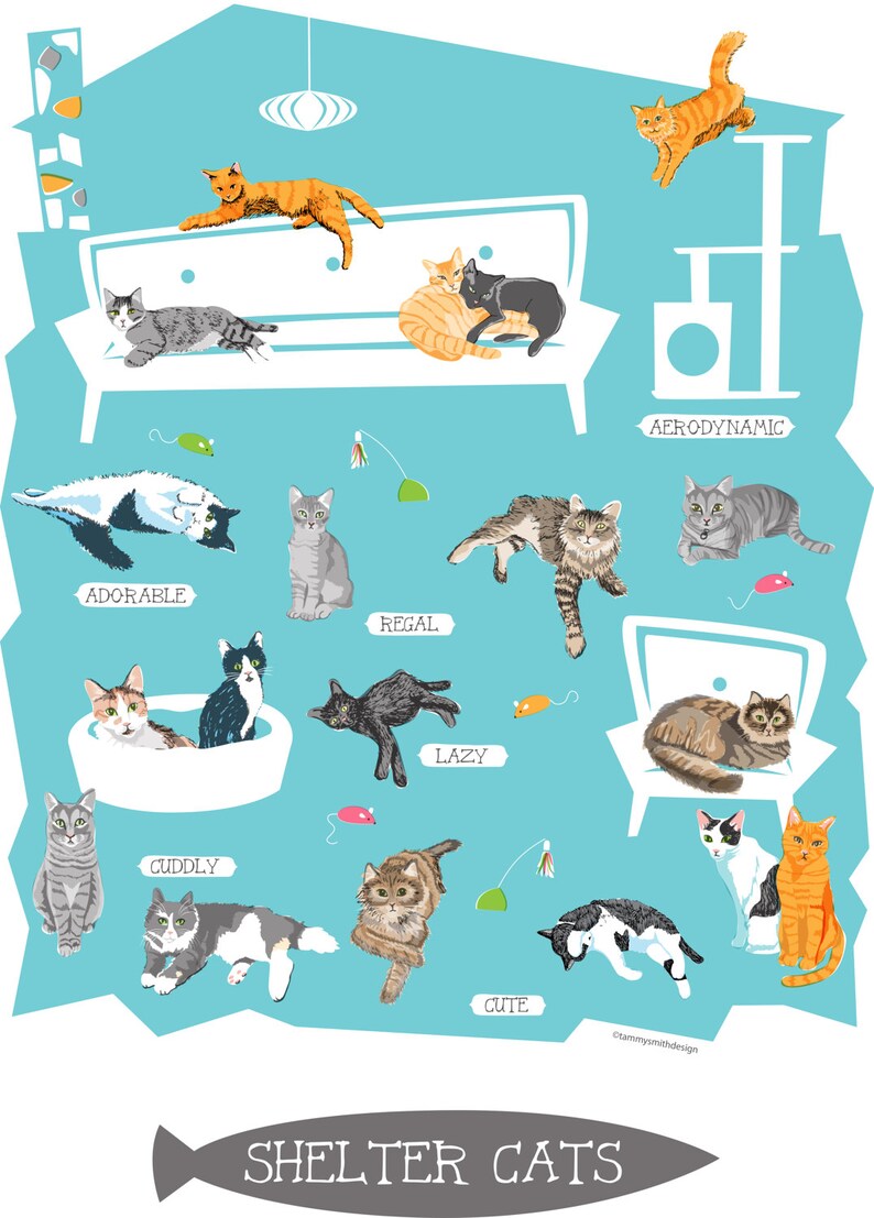 TammySmithDesign Shelter Dog Tea Towel - Thumbnail 3